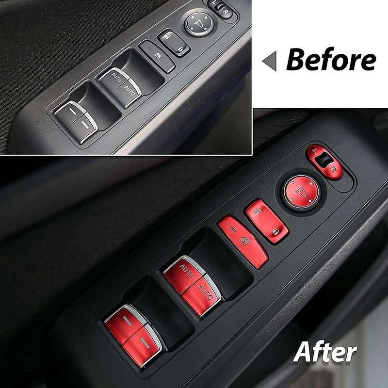 12PCS for 11Th Gen 2022 Armrest Door Window Lift Button Cover Trim Decoration Sticker Car Accessorie