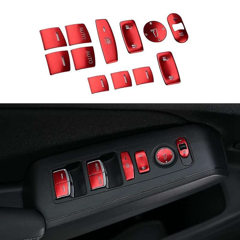 12PCS for 11Th Gen 2022 Armrest Door Window Lift Button Cover Trim Decoration Sticker Car Accessorie