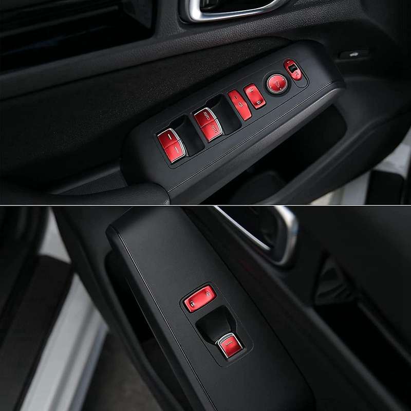 12PCS for 11Th Gen 2022 Armrest Door Window Lift Button Cover Trim Decoration Sticker Car Accessorie