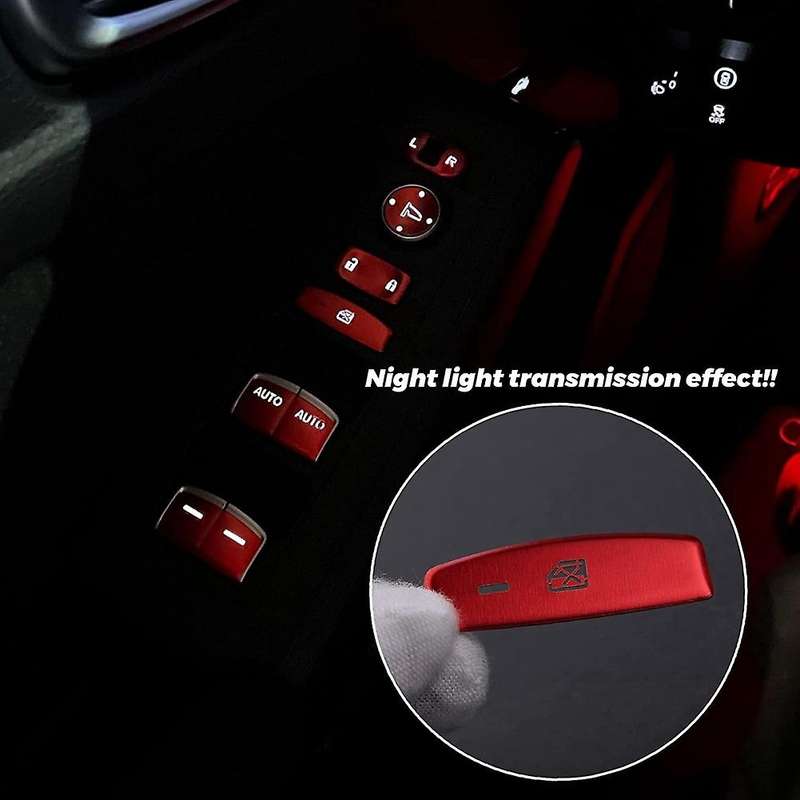 12PCS for 11Th Gen 2022 Armrest Door Window Lift Button Cover Trim Decoration Sticker Car Accessorie