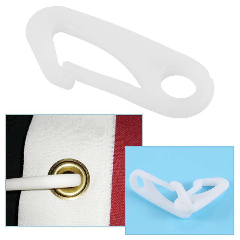 12Pcs Flag Pole Snap Hooks Flag Clips Flag Pole Accessory - Attach Flags Hooks to Halyard Rope and B