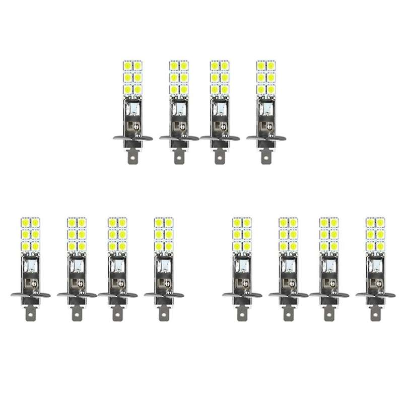 12PCS H1 6000K Super White 80W LED Headlight Bulbs Kit Fog Driving Light