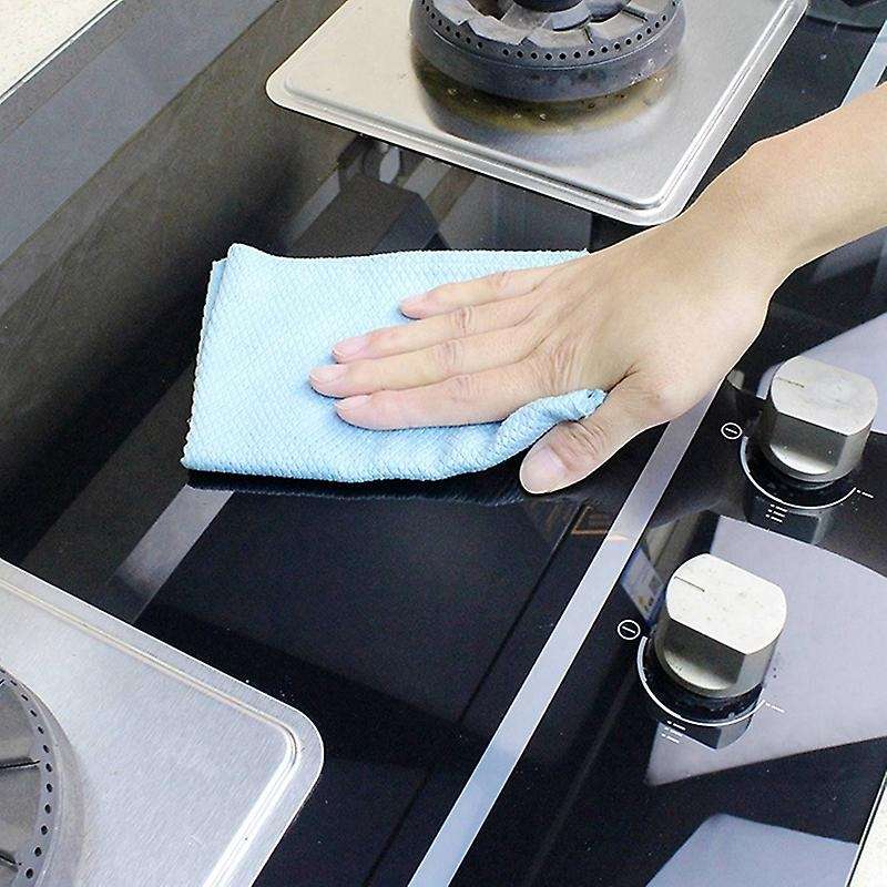 12pcs Glass Cleaning Cloth Dishcloth Lint Free for Windows Kitchen Mirrors Traceless Reusable Fish