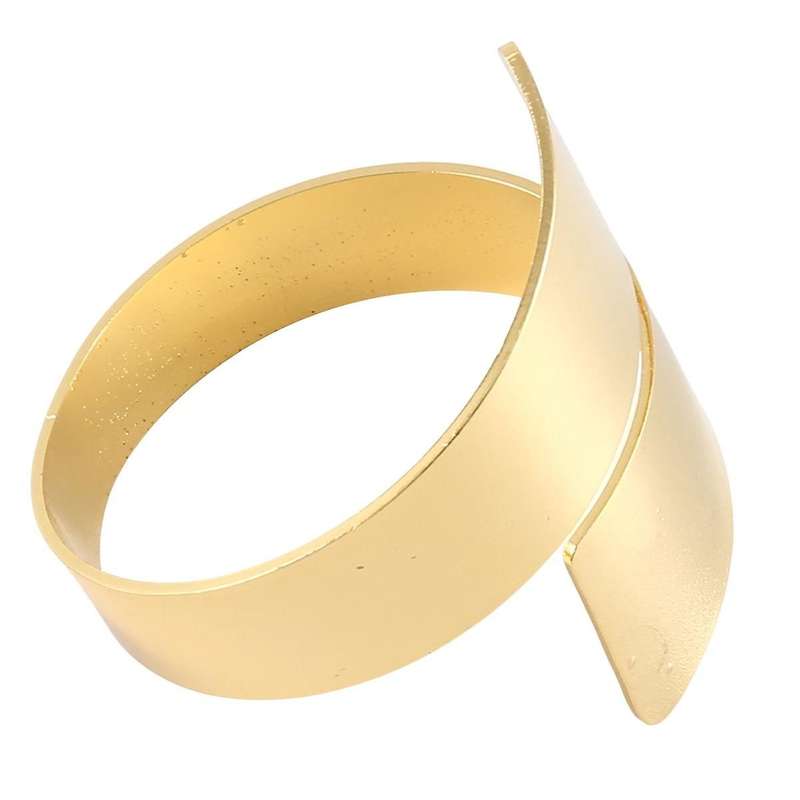 12pcs Gold Metal Table Decor Napkin Ring Holder Spring for Wedding Setting, Easter Dinner, 's Day