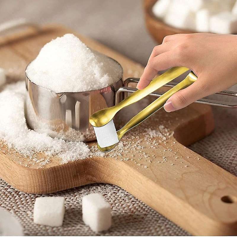 12Pcs Kitchen Tongs, Party Dining Small , Stainless Steel Dinner Tongs, Coffee Bar Cooking Tongs Se