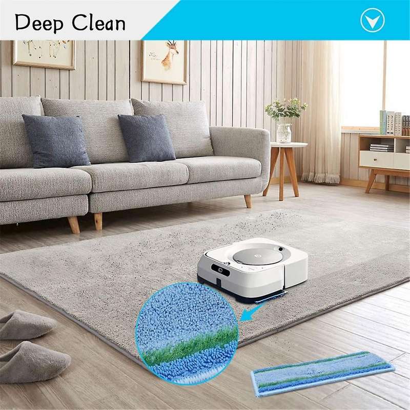 12pcs Mopping Wet Pads for Jet M6 (6110) (6012) (6112) (6113) Ultimate Robot Mop Washable and Reusa