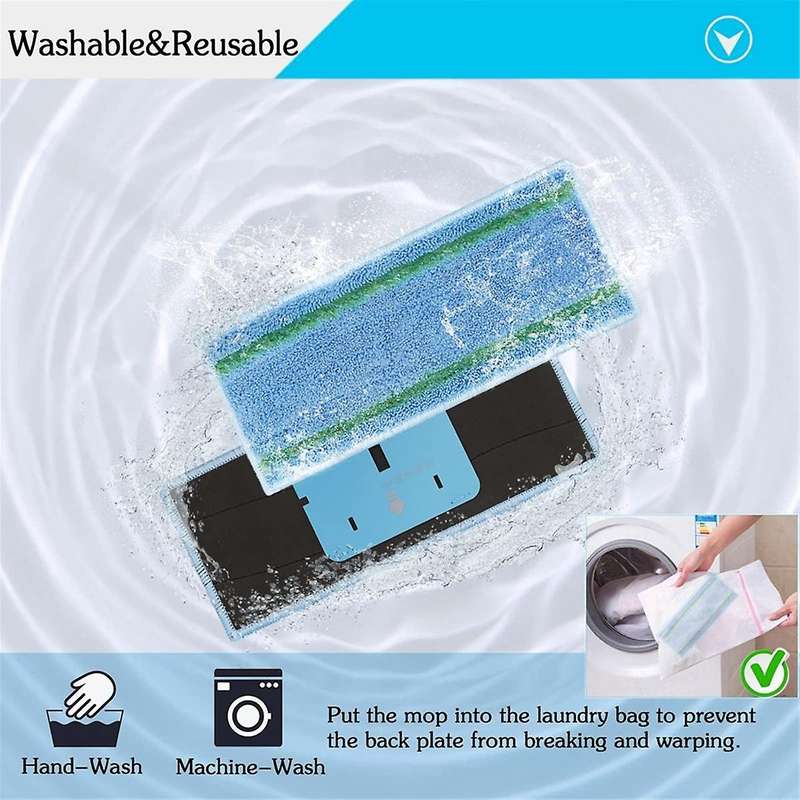 12pcs Mopping Wet Pads for Jet M6 (6110) (6012) (6112) (6113) Ultimate Robot Mop Washable and Reusa