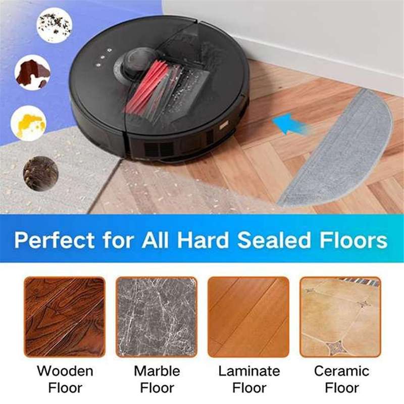 12PCS Mop Cloths for S8 MaxV Ultra G20s Robot Vacuum Cleaner Replaceable Parts Washable Cleaning Bru