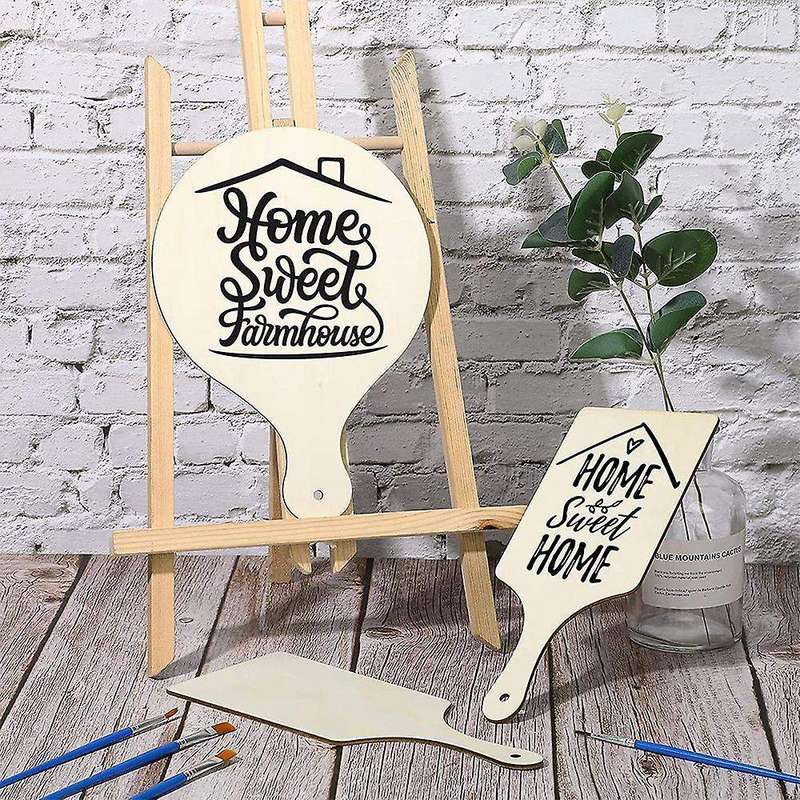 12Pcs Mini Wooden Cutting Boards with Handle Wooden Cutting Board Unfinished Planks Kitchen Cooking