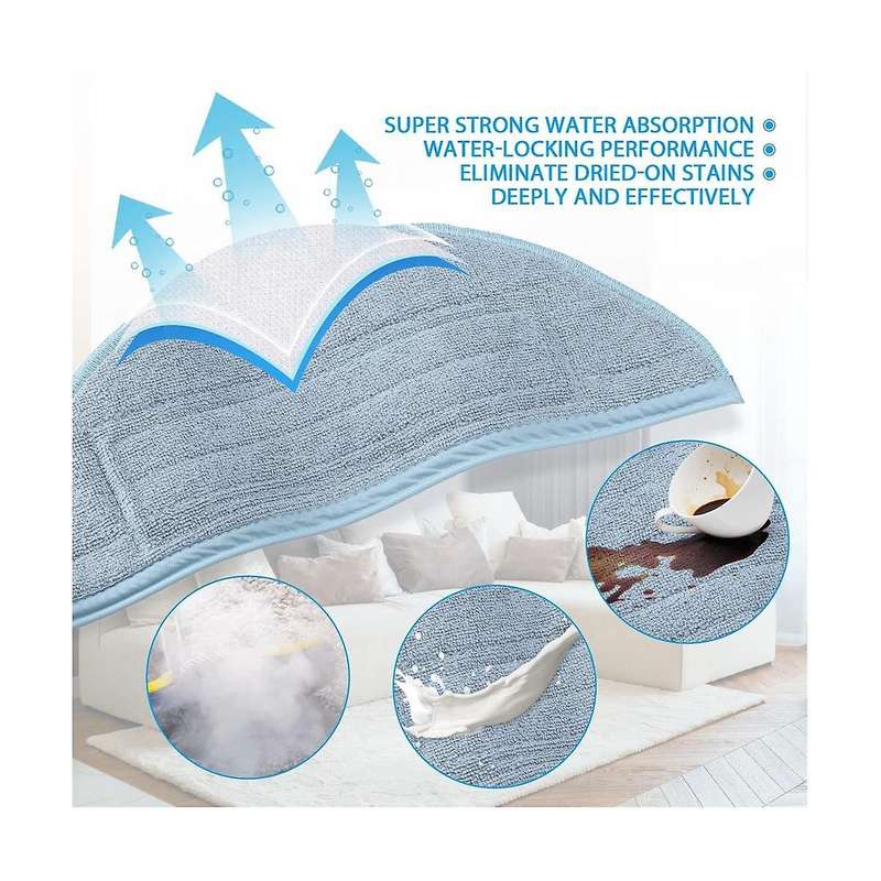 12pcs Mop Pads for S7 S7 + S7 Maxv, S7 Maxv Plus, T7s, T7 Plus, T7s Plus ,g10s, G10s Pro Robot Vacuu