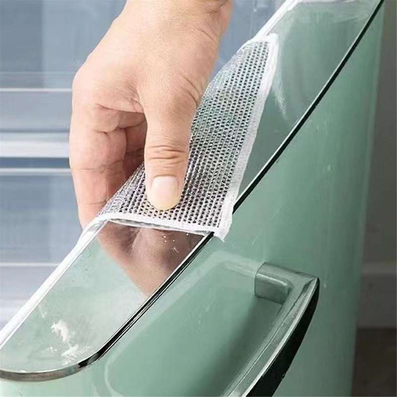 12PCS Non-Scratch Wire Dishcloth Multipurpose Wire Dishwashing Rags for Wet and Dry Wire Cleaning Cl