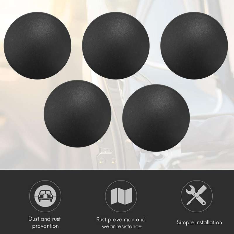 12pcs New Trim Stickers Practical Cover Car Interior Anti-rust Cap Door Lock Screw Protector,black