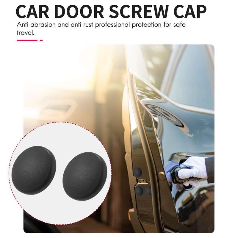 12pcs New Trim Stickers Practical Cover Car Interior Anti-rust Cap Door Lock Screw Protector,black