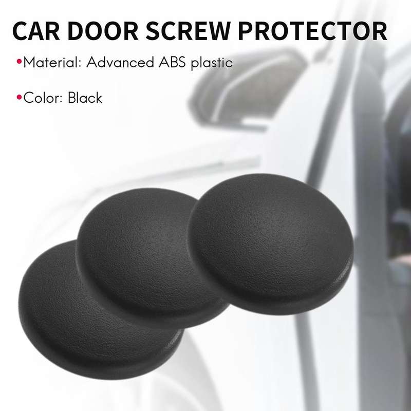 12pcs New Trim Stickers Practical Cover Car Interior Anti-rust Cap Door Lock Screw Protector,black