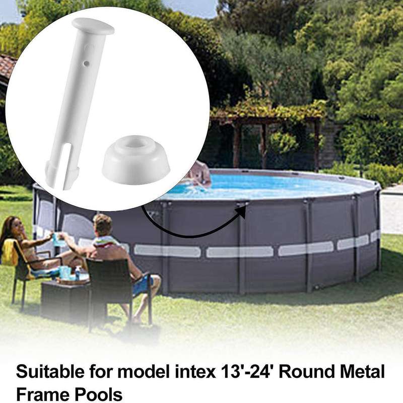 12Pcs Plastic Pool Joint Pins & 12Pcs Rubber Seals Compatible Intex (2.36In)
