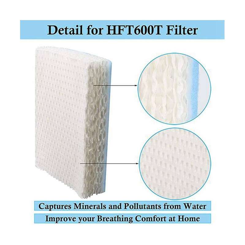12pcs Replacement Air Humidifier Filter Fit for Hft600 Hev615 Hev615b Hev615w Hev620 Hev620b Hev620