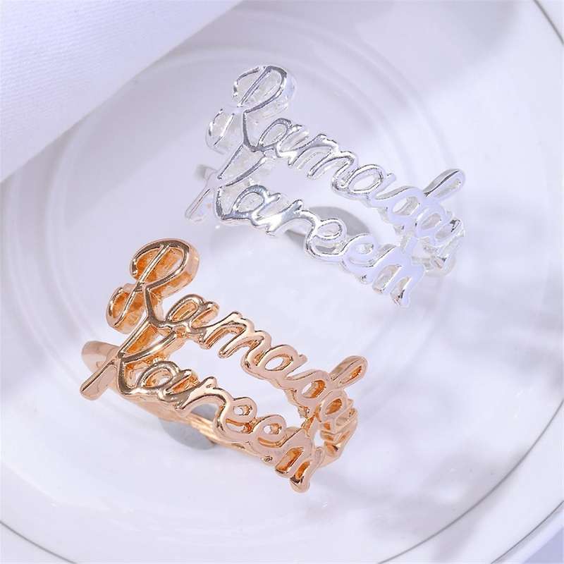 12PCS Ramadan Kareem Napkin Rings Eid Mubarak Muslim Islamic Dinner Table Home Decoration Alloy Napk