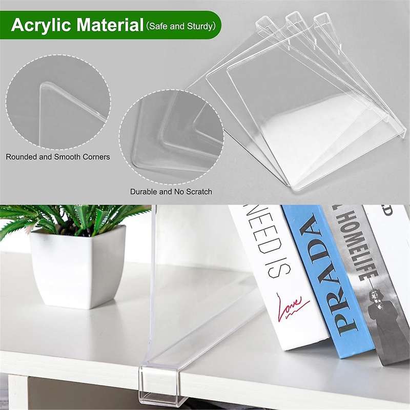 12pcs Shelf Dividers for Closet Organization Shelf Divider for Wooden Shelving, Shelf Organizer for