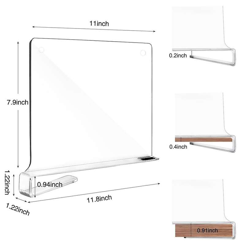 12pcs Shelf Dividers for Closet Organization Shelf Divider for Wooden Shelving, Shelf Organizer for