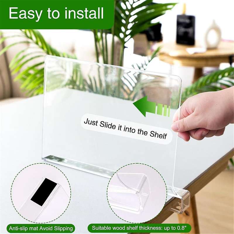 12pcs Shelf Dividers for Closet Organization Shelf Divider for Wooden Shelving, Shelf Organizer for