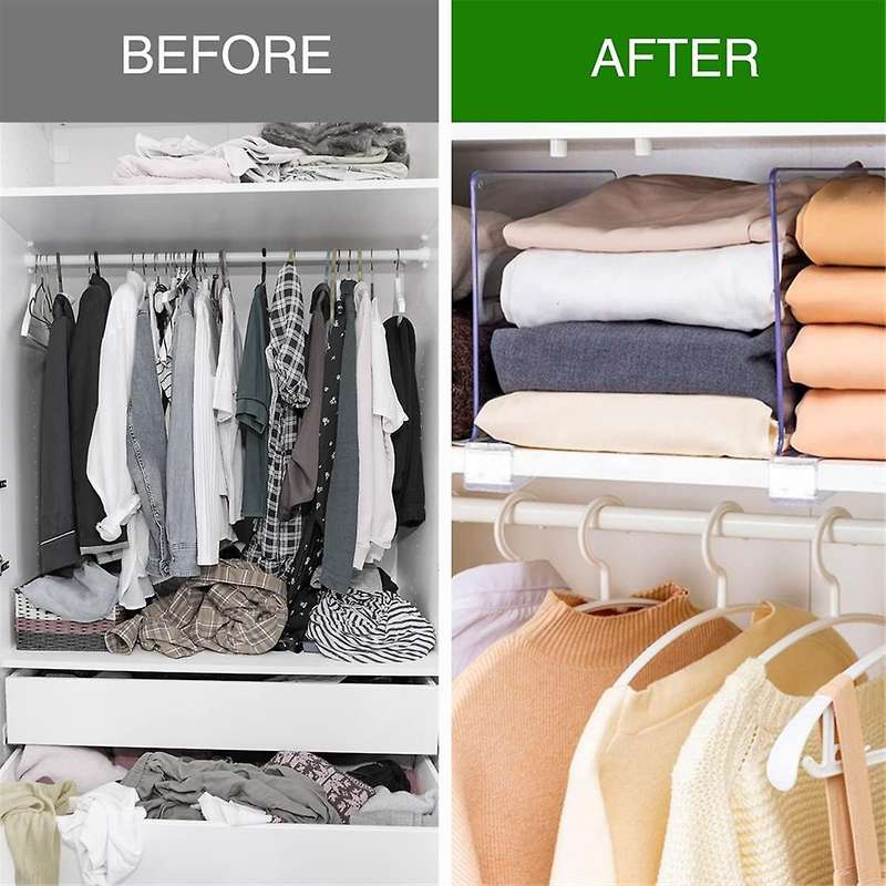 12pcs Shelf Dividers for Closet Organization Shelf Divider for Wooden Shelving, Shelf Organizer for
