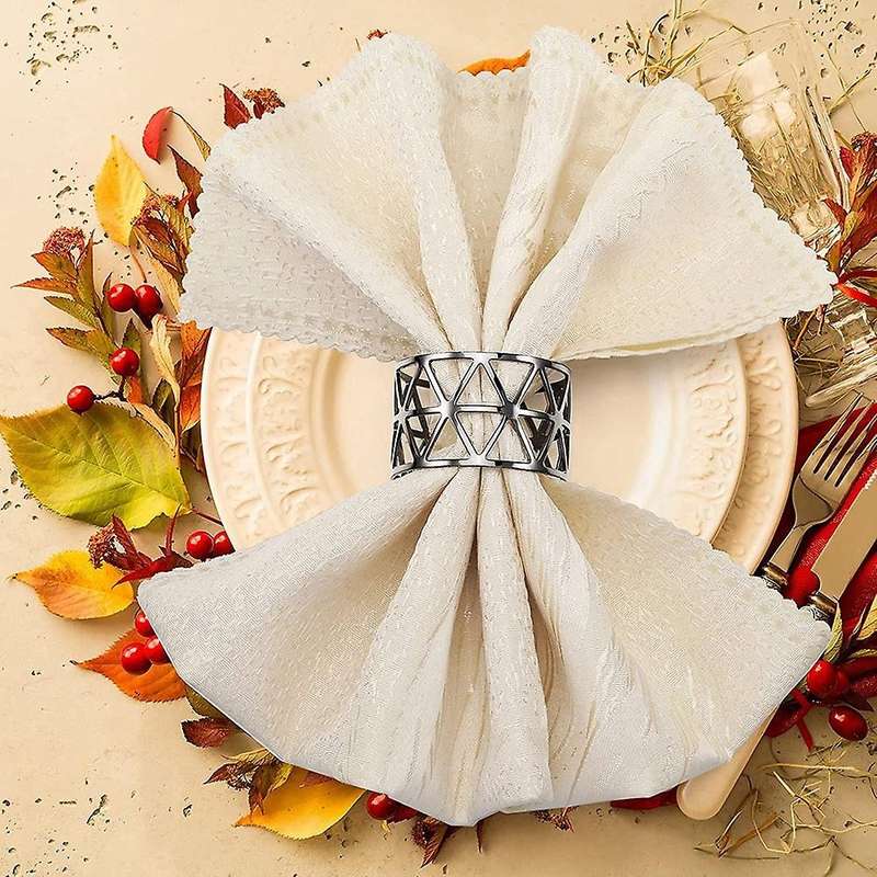12Pcs Rings Holders Ring Serviette Buckle Holder Metal Holder Adornment for Party Dinner Table