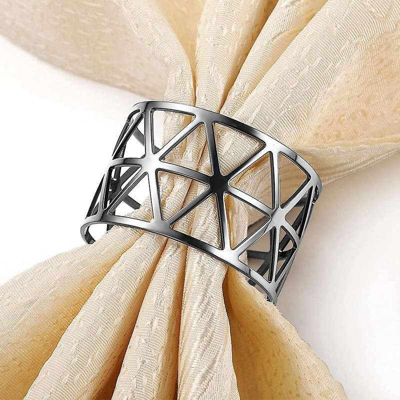 12Pcs Rings Holders Ring Serviette Buckle Holder Metal Holder Adornment for Party Dinner Table