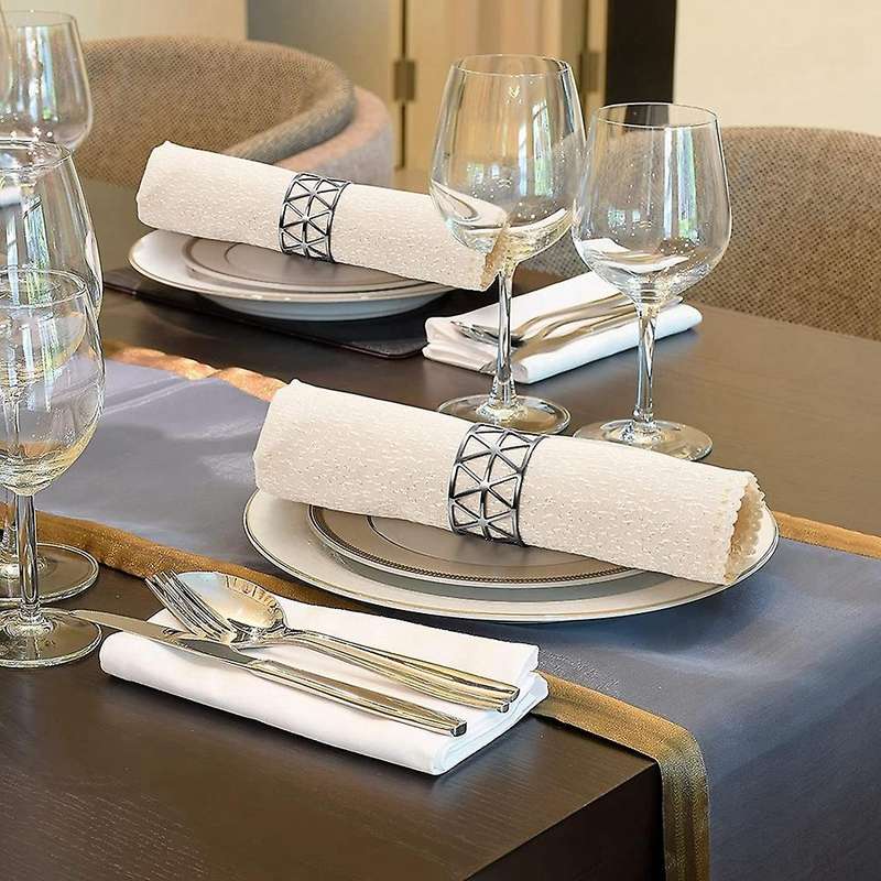 12Pcs Rings Holders Ring Serviette Buckle Holder Metal Holder Adornment for Party Dinner Table