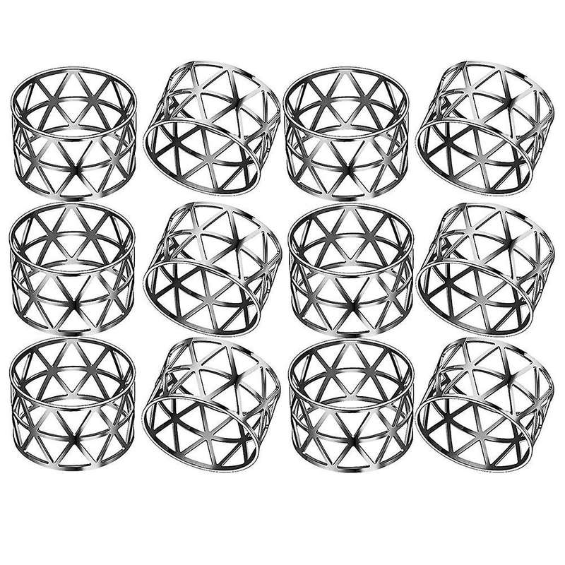 12Pcs Rings Holders Ring Serviette Buckle Holder Metal Holder Adornment for Party Dinner Table