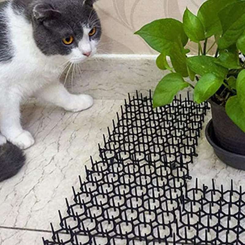 12pcs Scat Mat with ,at Animal Repellent,garden Prickle Strip Dig Stopper Deterrent