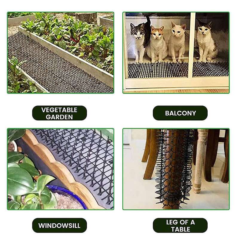 12pcs Scat Mat with ,at Animal Repellent,garden Prickle Strip Dig Stopper Deterrent