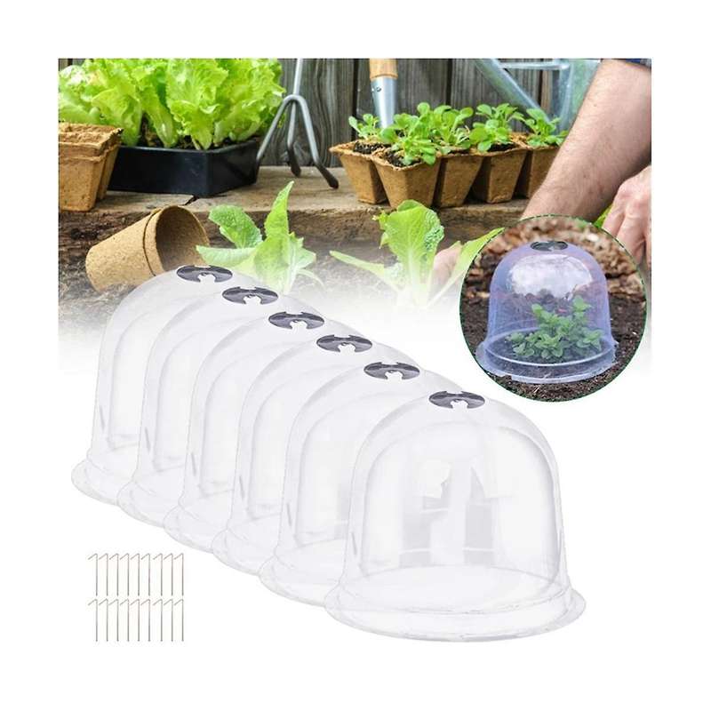 12pcs Reusable Plastic Greenhouse Garden Plant Bell Cover Plant Germination Cover Dome Frost Guard F