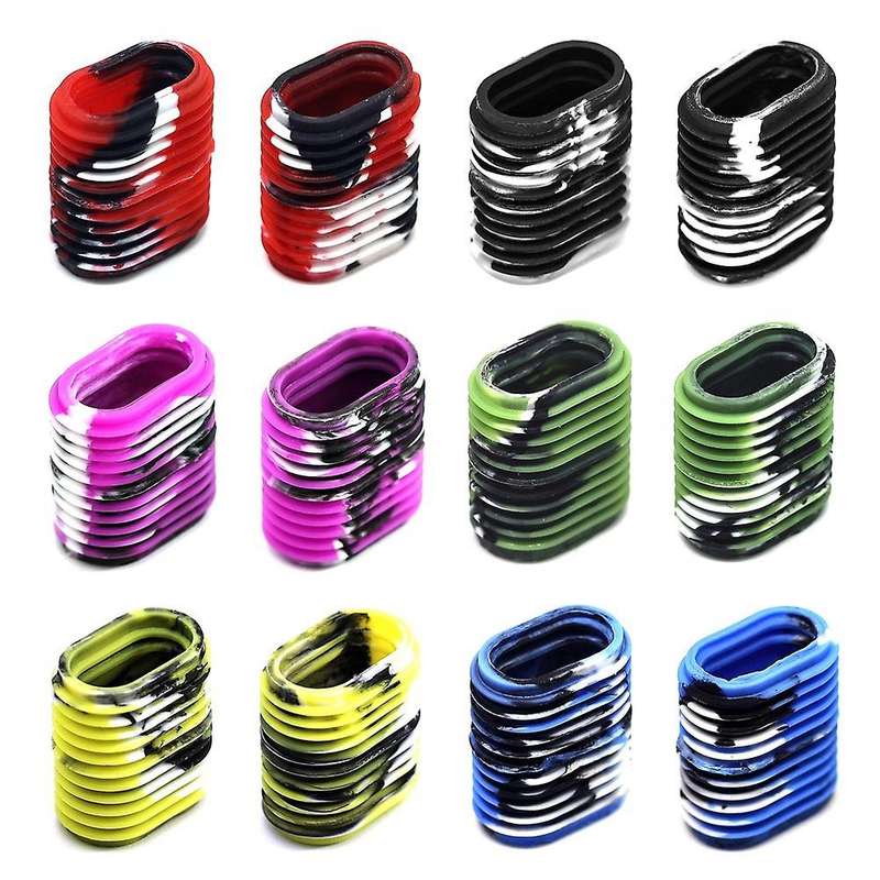 12Pcs Rubber Fishing Reel Handle Grip Replacement Part Non- Baitcaster Knob Cover Sleeve for Spinnin