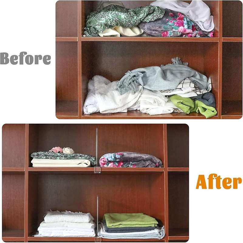 12Pcs Shelf Dividers for Closet Organization, Closet Shelf Organizer Closet Separator for Shelves Cl