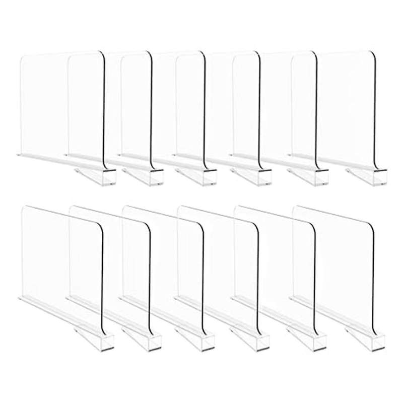 12Pcs Shelf Dividers for Closet Organization, Closet Shelf Organizer Closet Separator for Shelves Cl
