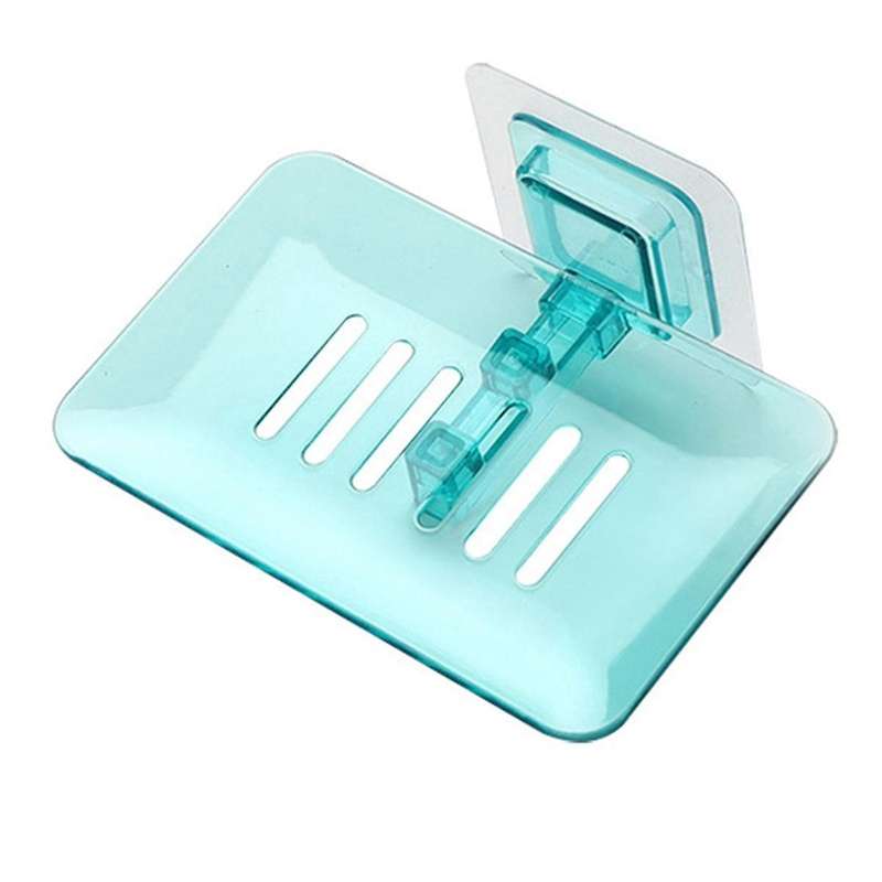 12PCS Soap Box Soap Holder Self Adhesive Draining Soap Box Wall-Mounted Soap Holder Bathroom Soap Tr