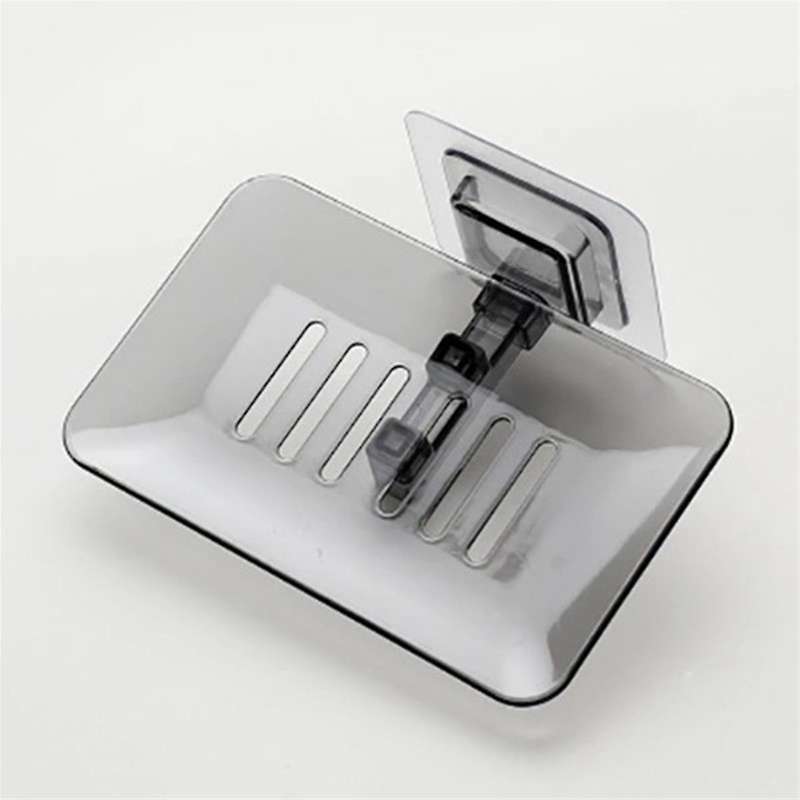 12PCS Soap Box Soap Holder Self Adhesive Draining Soap Box Wall-Mounted Soap Holder Bathroom Soap Tr