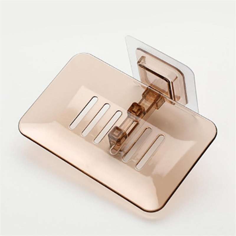 12PCS Soap Box Soap Holder Self Adhesive Draining Soap Box Wall-Mounted Soap Holder Bathroom Soap Tr