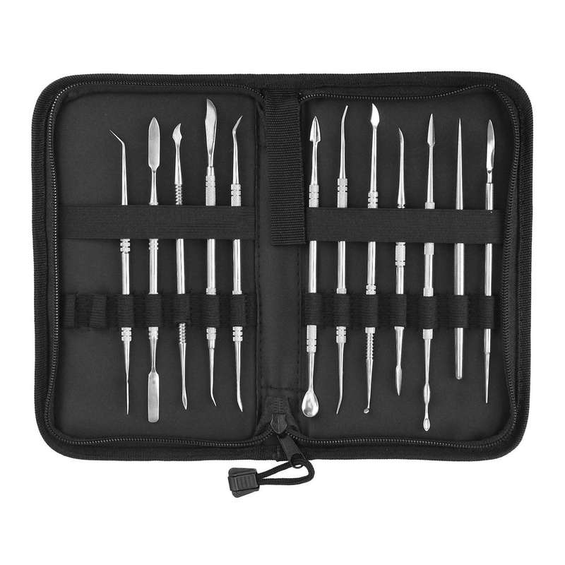12Pcs Stainless Steel Clay Sculpture Knife Sculpture Tools for Modeling Ceramic Crafts Dental Spatul