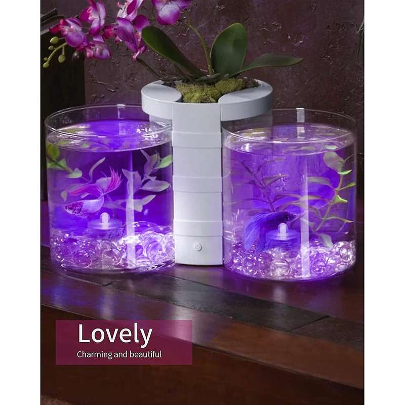 12pcs Submersible Led Light,purple Waterproof Flameless Candle Tea Lights,underwater Battery Operat