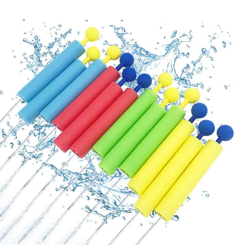 12PCS Summer Water Toy for Kids Portable 4 Colors 30ft Range Foam Water Toy Summer Swimming Pool Toy