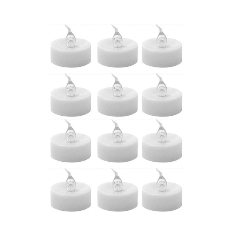 12pcs Warm White Flameless Battery-powered Candles Led Flashing Bright Wishing Candles