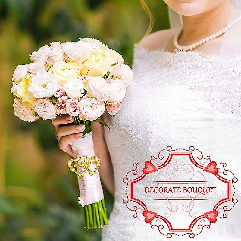 12pcs Valentine Napkin Ring Buckle Holder Heart Love Napkin Ring Double Heart Napkin Rings Metal Na