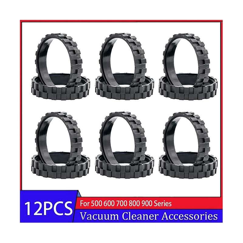 12pcs Tire Skin Wheel Tire for I7 I7 Plus E5 E6 E7 500 600 700 800 900 Series S9 S9+ Vacuum Cleaner