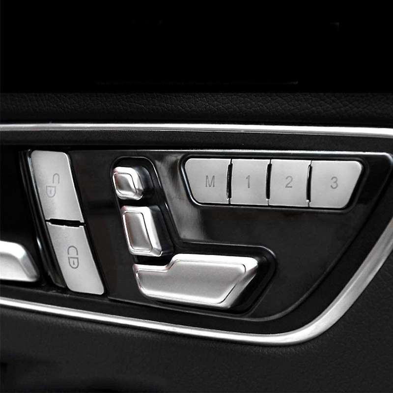 12Pcs/Set Car Seat Memory Button ABS Decoration Patch Stickers, Unlock Adjust Switch Cover Trim Stic