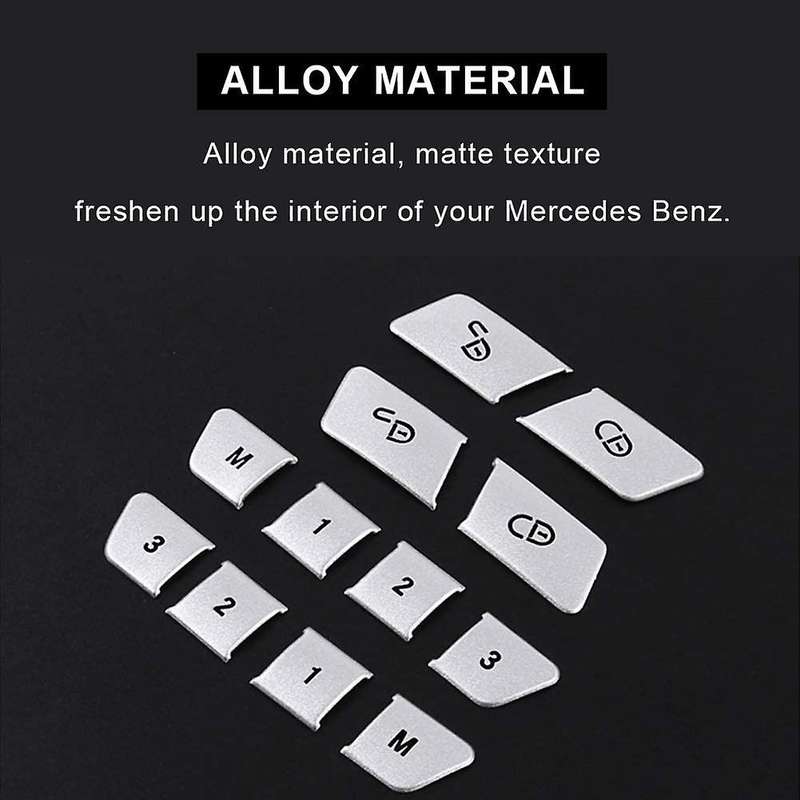 12Pcs/Set Car Seat Memory Button ABS Decoration Patch Stickers, Unlock Adjust Switch Cover Trim Stic