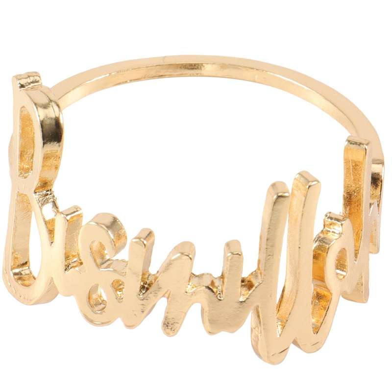 12pcs/set Alphabet Metal Napkin Ring European Style Napkin Ring for Restaurant Hotel Wedding Party