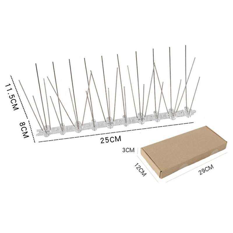 12-Piece Anti-Bird Fence Bird Nail Set, Bird Repellent Spikes, Balcony Bird Repellent, Spikes to Pre