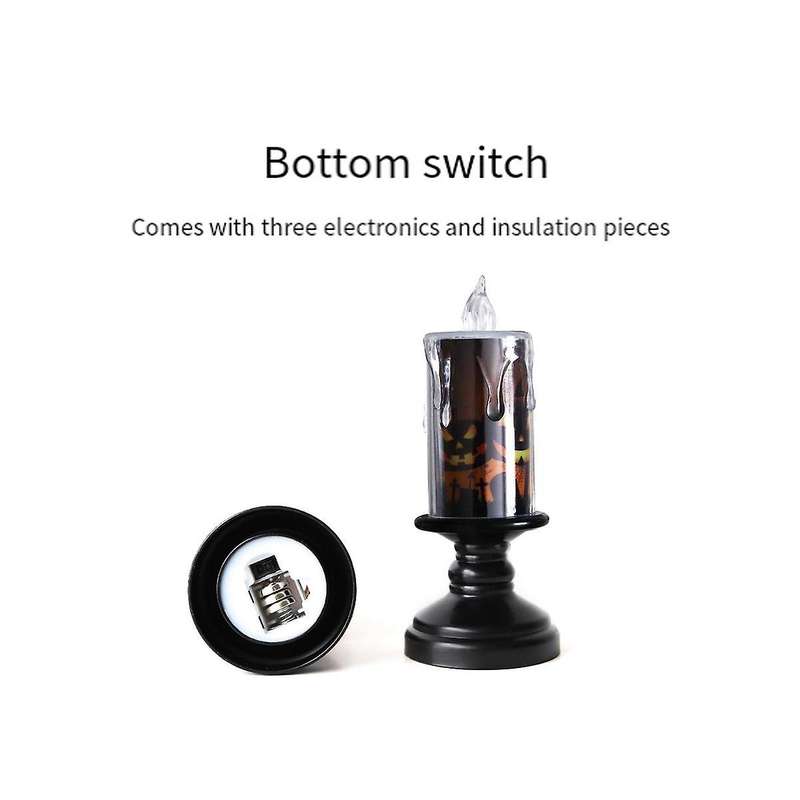 12pcs/set Halloween Decoration Witch Candlestick Light Led Electronic Candle Light Horror Night Ligh