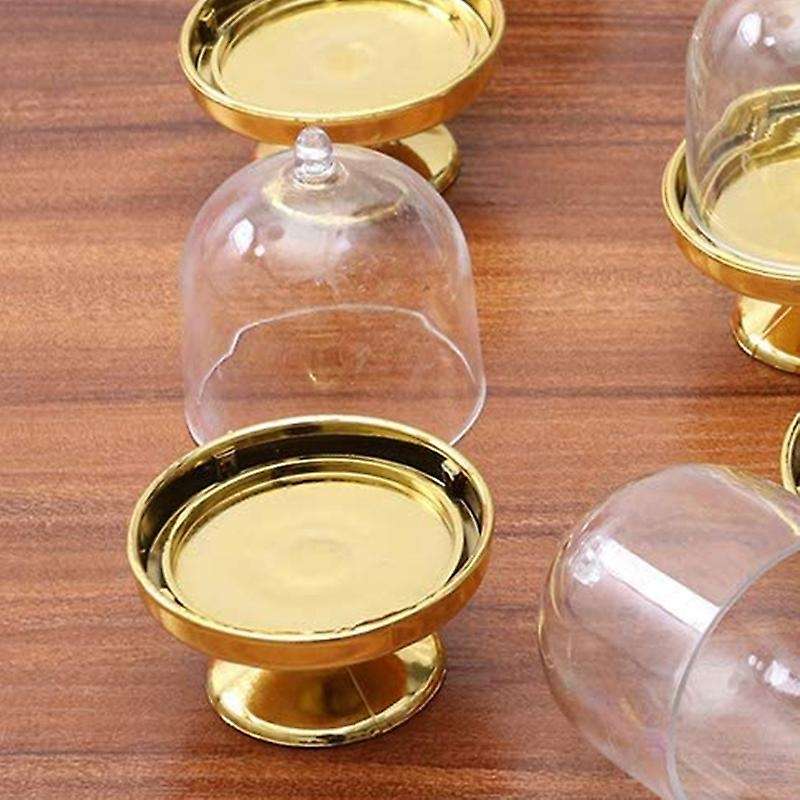 12-Piece Cake Stand Display Board with Lid Compatible Wedding (Golden Base)